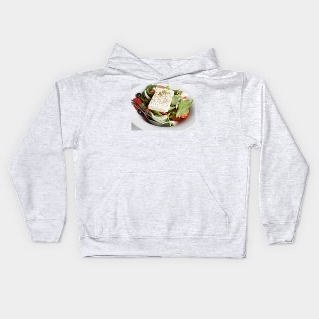 Greek Salad Kids Hoodie by ansaharju